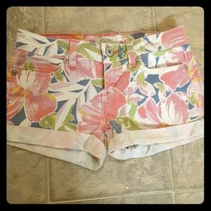 Aeropostale floral jean shorts